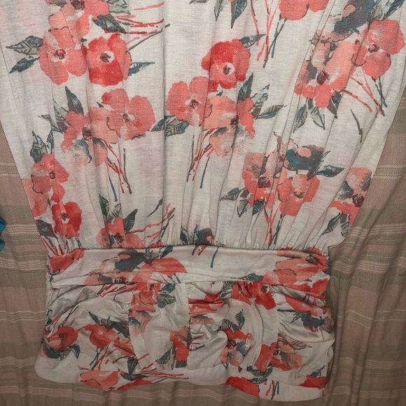 Strapless flowered dress - Picture 1 of 2